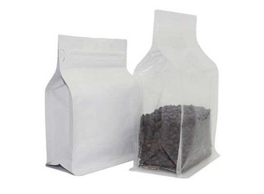 Child Resistant Flat Bottom Coffee Bags Side Gusset One Way Degrassing Valve
