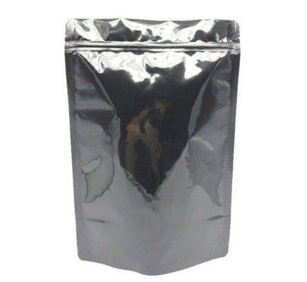 Stock Zipper Stand Up Aluminium Zipper Bag Reclosable One Way Valve Waterproof