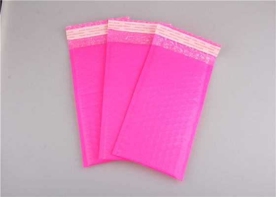 Poly Pink Bubble Mailers Bags , Bubble Mailing Envelopes Colorful For Packaging