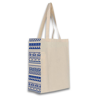 Stylish Handle Canvas Shopping Bags , Canvas Cloth Bags Eco Friendly