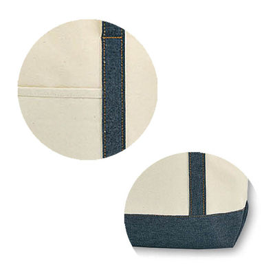 Plain Cotton Canvas Bag With Outside Pockets Customized Logo Accepted