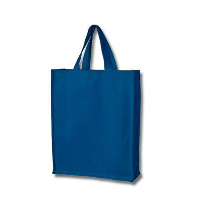 Reusable Shopping Canvas Tote Bag Eco Friendly Customized Logo With Gusset