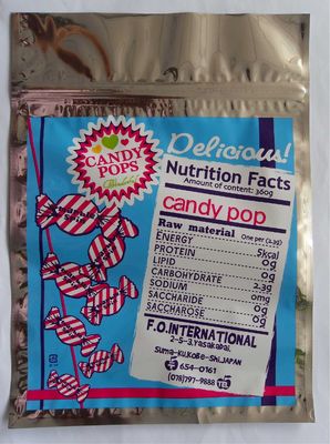 Small Resealable Plastic Foil Ziplock Bags Printed Candy Packaging Dustproof