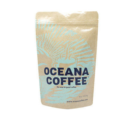 Custom Printed Coffee Packaging Bags Stand Up Matte Finish Flat Bottom