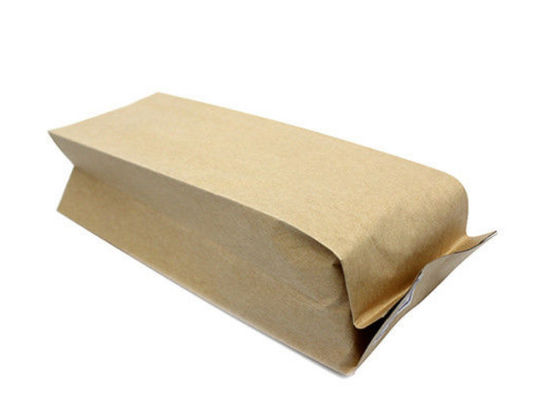 Écologique en stratifié naturel de Brown d'emballage de papier de côté de poche courante de gousset